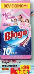 BİNGO TOZ DETERJAN 10 KG fiyat ve kampanya bilgisi